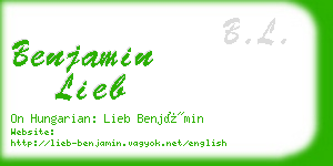 benjamin lieb business card